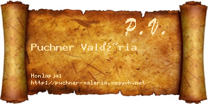 Puchner Valéria névjegykártya