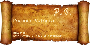 Puchner Valéria névjegykártya